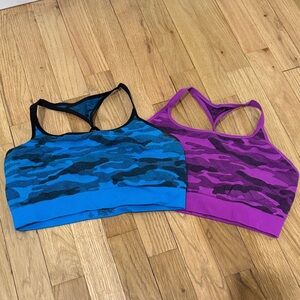 Champion Blue and Purple Camo Sports Bras set of TWO